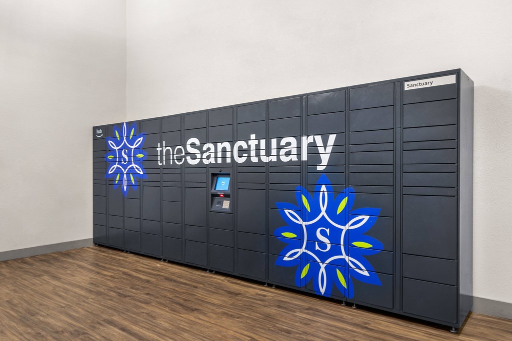 a large sign on the side of a building